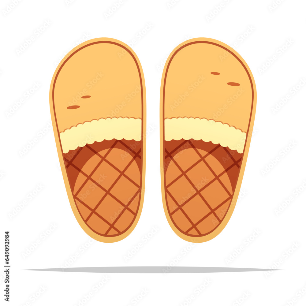 Wall mural Warm slippers vector isolated illustration  - Wall murals