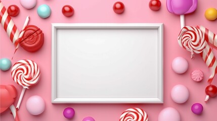 candy frame with candy