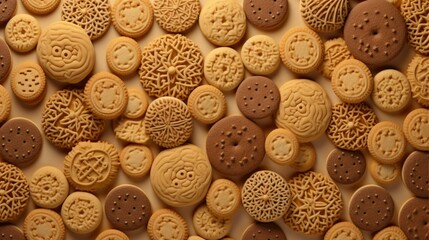 close up of a pile of cookies