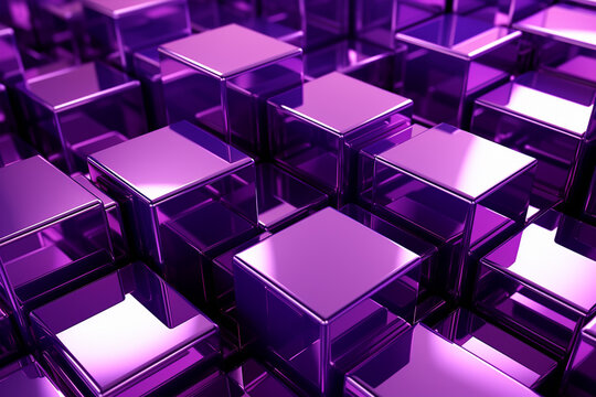 Abstract background of metallic cubes wallpaper