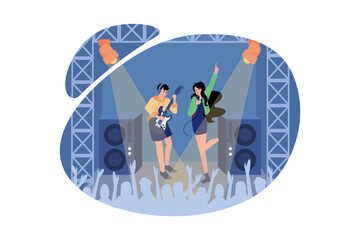 Open Air Concert Illustration