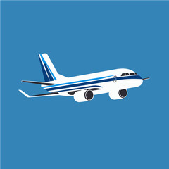 simple logo of airlines, line art vector