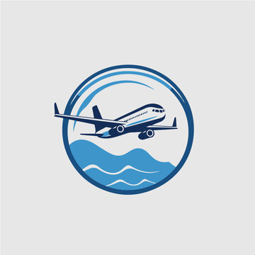 recommend clip art: simple logo of airlines, line art vector
