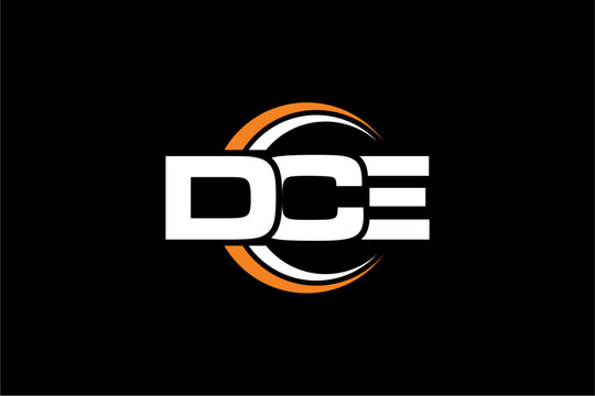 DCE creative letter shield logo design vector icon illustration