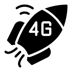 rocket glyph icon