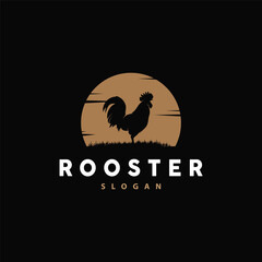 Chicken Logo, For Roast Chicken Restaurant, Farm Vector, Simple Minimalist Design For Restaurant Food Business