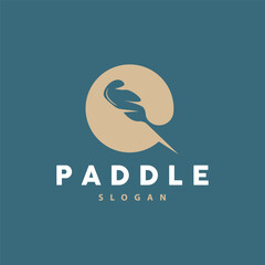 Paddle Logo, Boat Paddle Design Vector Illustration Symbol Simple Design