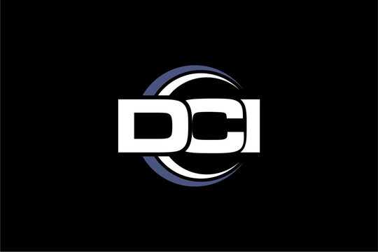 DCI creative letter shield logo design vector icon illustration