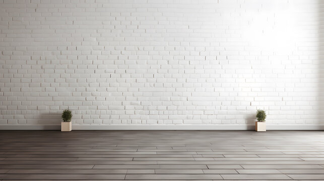Majestic white brick background that radiates sophistication and grandeur. Picture a timeless white brick wall, where each brick, though uniformly shaped, boasts unique textures and subtle variations 