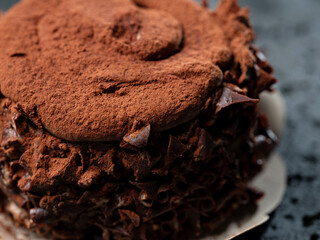 chocolate cake on a plate
