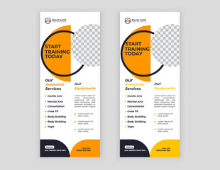  modern business rack card or dl flyer design template