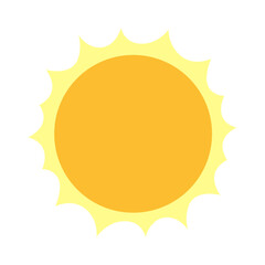 Vector sun icon cartoon vector illustration