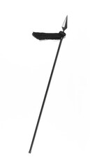 silver gladiator spear isolated on white background