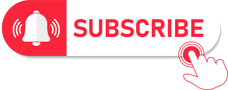 Subscribe button, for designing video channel graphics and page subscriptions. png illustration file