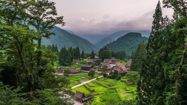 Ainokura, Toyama, Japan in the remote Goyama Region