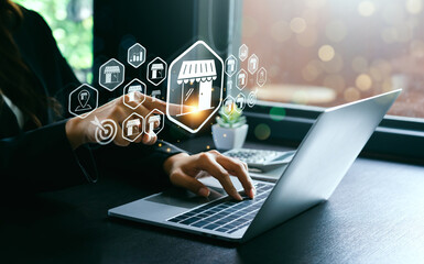 Franchise business concept, franchise network business marketing plan for branch growth and expansion. Successful franchise businesses excel in both the franchising model and marketing strategies.