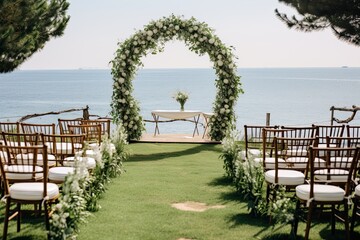 Wedding ceremony in the beach seashor