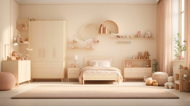 Beautiful, cozy and light children room
