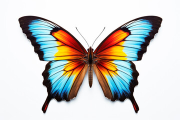 Beautiful butterfly on a light background. Generative AI