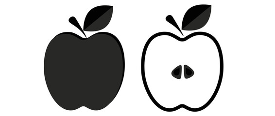 Apple icon set. Vector, illustration 