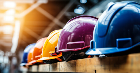 Helmets of Quality: Multicolored Symbols of Safe Construction Practices