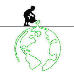 save the earth vector