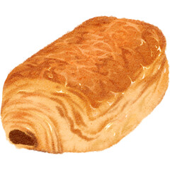 Watercolor bakery bread illustration 