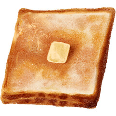 Watercolor bakery bread illustration 