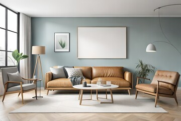 modern living room with fireplace