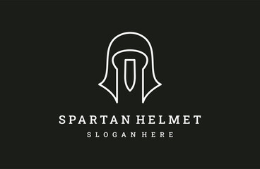 Spartan Logo Template Vector, Spartan Helmet Logo