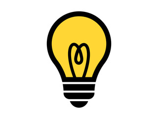 シンプルな電球のアイコン