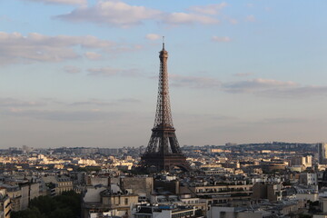Fototapeta na wymiar Paris Eiffel Tower at sunset