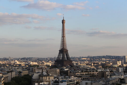 Paris Eiffel Tower at sunset