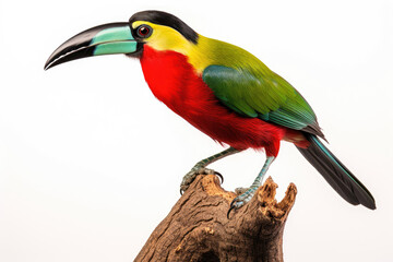 Tropical American toucan isolated on a white background