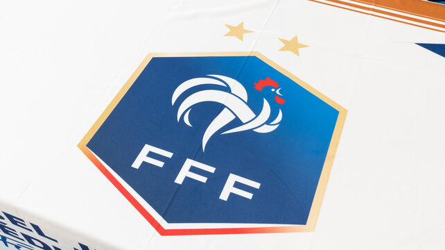 fff federation française de football france soccer logo brand and sign text French football Federation with the two stars of the world cup champion