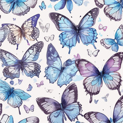 Seamless Pattern of Butterflies. Fluttering Delight