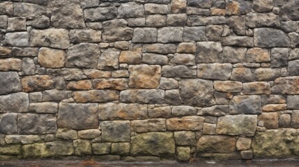 The textured surface of a weathered stone wall.