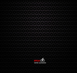 Dark black geometric grid background .Modern dark abstract vector texture.Perforated sheet metal.