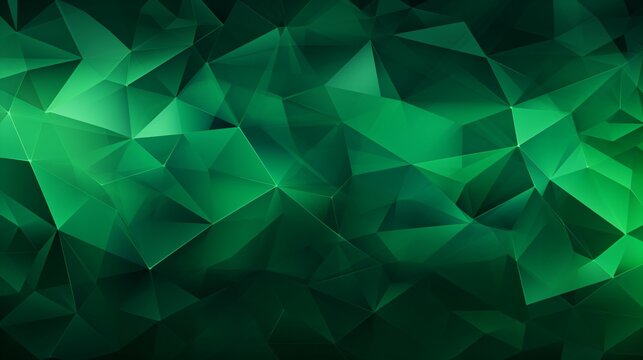 Arri&egrave;re plan abstrait fond graphique vert form&eacute; de triangle et de forme g&eacute;om&eacute;trique, illustration ia g&eacute;n&eacute;rative