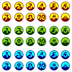 Number Center Aligned Inside Circle One To Ten