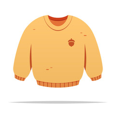 Cozy cute autumn sweatshirt vector isolated illustration