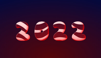 Sweet, candy text. Alphabet. Jelly text effect. 3d text style effect. 2022