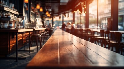 Blurred background photo of a coffee shop