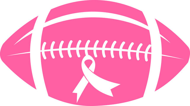 American Football Breast Cancer Svg