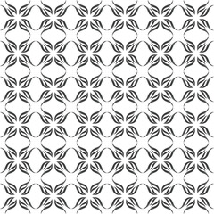 Black and white seamless vector pattern. Geometric background. Ornamental design texture.