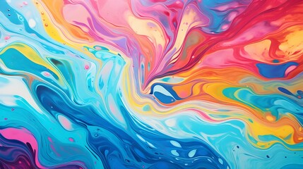 Fototapeta na wymiar colorful swirl and wave of painting marble art