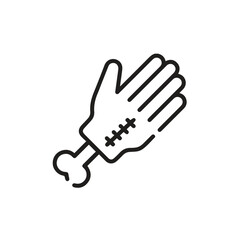 Hand icon vector. Linear style sign for mobile concept and web design. Hand symbol illustration. Pixel vector graphics - Vector.	