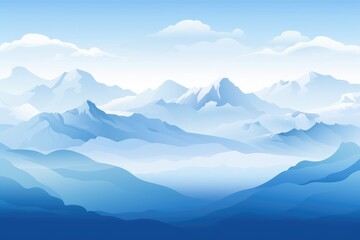 illustration of alps and clouds