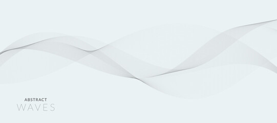 Abstract wave element for design. Digital frequency track equalizer. Stylized line art background. Vector illustration of smoky waves background