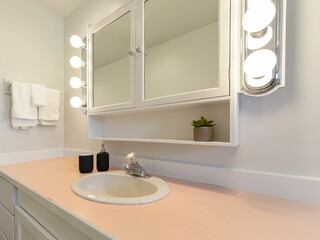 Modern residential bathroom interior